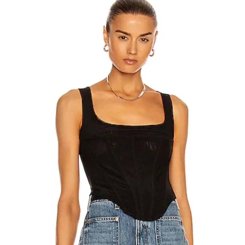 New MIAOU Campbell Corset Black Revolve Medium